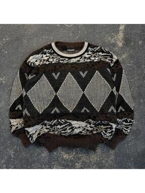 Vintage 90’s Grandpa Coastal Brown Sweater
